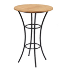 Mesa Aço Redonda Viracopos Preta 60x60x106cm