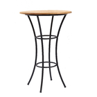 Mesa Aço Redonda Viracopos Preta 60x60x106cm