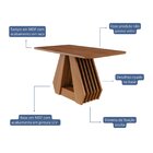 Mesa Agata 130 Cm Sem Vidro Estilo Moderno Cinamomo