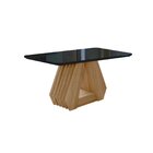 Mesa Ágata 130cm Cimol Nature/chumbo