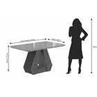 Mesa Ágata 130cm Cimol Nature/chumbo