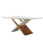 Mesa Alice 220cm Madeira E Vidro Mobillare