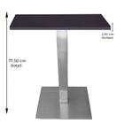 Mesa Alpha Inox 77,50 Cm (altura) Com Tampo Em Mdp Quadrado 6