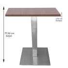 Mesa Alpha Inox 77,50 Cm (altura) Com Tampo Em Mdp Quadrado 7