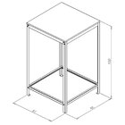 Mesa Alta 61x61cm  Preto Fosco