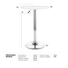 Mesa Alta Bar Bistro Apollo Redonda 60 Cm Tampo Madeira Ajust