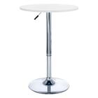 Mesa Alta Bar Bistro Apollo Redonda 60 Cm Tampo Madeira Ajust