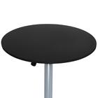 Mesa Alta Bar Bistro Apollo Redonda 60 Cm Tampo Madeira Ajust