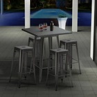 Mesa Alta Bistrô De Bar + 4 Banquetas Altas Iron Tolix