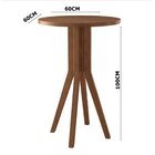 Mesa Alta Bistrô Em Madeira Maciça Copacabana X Pinhão