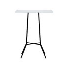 Mesa Alta Bistrô Gabi Metal Quadrado - Branco