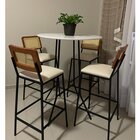 Mesa Alta Bistrô Gabi Metal Redondo - Branco