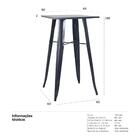 Mesa Alta De Bar Tolix - 60 X 60 Cm - Cinza Escuro