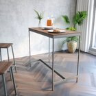 Mesa Alta Para Sala De Jantar 125x105x65cm São Paulo Estanho/