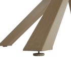 Mesa Alumínio e Fibra Sintética 160x160x71cm Marrom Medena Naterial