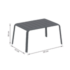 Mesa Alumínio 30x59x41cm Cinza Idaho Naterial