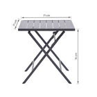 Mesa Alumínio 71x71x74cm Cinza Escuro Xara Naterial