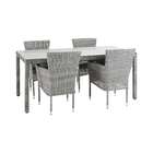 Mesa Alumínio 75x89x179cm Cinza Davos Naterial