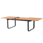 Mesa Alumínio Calypso Extensível 257x100cm Cinza Naterial