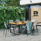 Mesa Alumínio Calypso Extensível 257x100cm Cinza Naterial