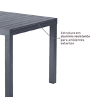 Mesa Alumínio Extensível 130x90x75 a 214cm Cinza Lyra II Naterial