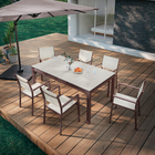 Mesa Alumínio Extensível 76x100x180 a 240cm Marrom Odyssea Naterial