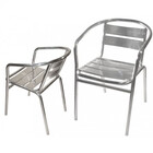 Mesa Aluminio Quadrada 60cm com 4 Cadeiras em Aluminio