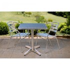 Mesa Aluminio Quadrada 60cm Mor