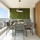 Mesa Alumínio Quadrada Oris 74x89x89cm Bege e Cinza Naterial