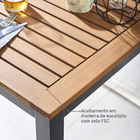 Mesa Alumínio Quadrada Oris 74x89x89cm Bege e Cinza Naterial