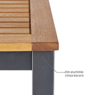 Mesa Alumínio Quadrada Oris 74x89x89cm Bege e Cinza Naterial