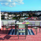 Mesa Alumínio Lyra 75x90x90cm  Marrom Naterial