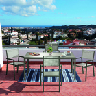 Mesa Aluminío Retangular Lyra  75x90x160cm Marrom Naterial