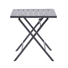 Mesa Alumínio Xara II Origami 71x71cm Cinza Naterial