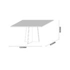 Mesa Ana 120x80 Imbuia/off White