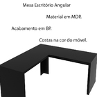Mesa Angular Para Escritório Home Office Me4116 Mdp Preto G69