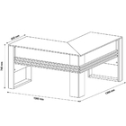 Mesa Angular Para Escritório Home Office Me4145 Mdp Nogal G69
