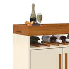 Mesa Aparador Café Drink Com Portas Off White/caramelo Pés Em