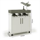 Mesa Aparador Café Drink Plus Adega Com Rodízios Off White/ca