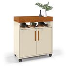 Mesa Aparador Café Drink Plus Adega Com Rodízios Off White/ca