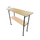 Mesa Aparador Live Para Churrasco Metal Madeira - Rústica