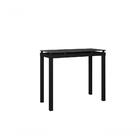 Mesa Aparador Malva Preto Tampo Vidro De 91 X41 Cm Artefamol