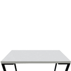 Mesa Aparador Multiúso Em Metalon Preto E Base Em Mdf 15mm Br