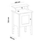 Mesa Apoio De Canto Quadrada 100% Mdf 43x72,5cm 1 Porta E Pra