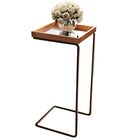 Mesa Apoio Lateral  Para Sofá Espelhada Pé Café Larflex Casta