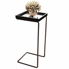 Mesa Apoio Lateral  Para Sofá Espelhada Pé Café Larflex Laca