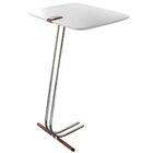 Mesa Apoio Lateral  Para Sofá Lisboa Pé Cromado Larflex Branco