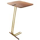 Mesa Apoio Lateral  Para Sofá Lisboa Pé Dourado Larflex Cinam