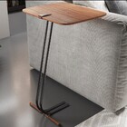 Mesa Apoio Lateral  Para Sofá Lisboa Pé Preto Larflex Cinamomo