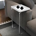 Mesa Apoio Lateral Espelhada Para Sofá Pé Cromado Larflex Bra